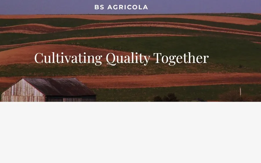 The BS Agricola website homepage