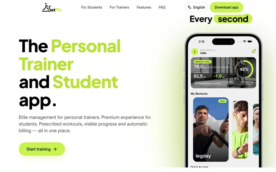 The SetFit website homepage